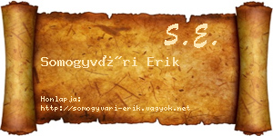 Somogyvári Erik névjegykártya