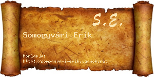 Somogyvári Erik névjegykártya